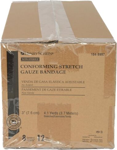 Conforming Stretch Gauze Bandage, 3" x 4.1 Yards, 1Pack, 8 ply, Non-Sterile (12) in Saudi Arabia