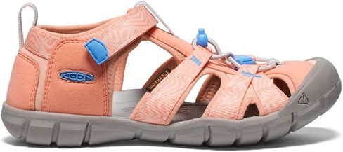 KEEN Kids Seacamp 2 CNX Closed Toe Sandals, Papaya Punch/Marina, 4 US Unisex Toddler in Saudi Arabia