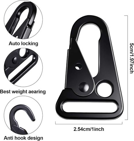 WILLBOND 12 Pieces Enlarged Mouth Clip Sling Clasp Olecranon Hook for Keychain Snap Hooks Outdoor Bag in Saudi Arabia