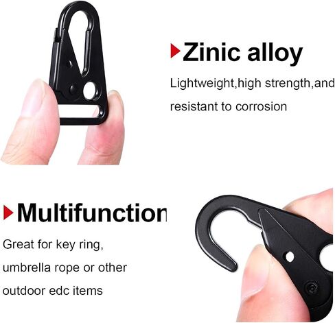 WILLBOND 12 Pieces Enlarged Mouth Clip Sling Clasp Olecranon Hook for Keychain Snap Hooks Outdoor Bag in Saudi Arabia