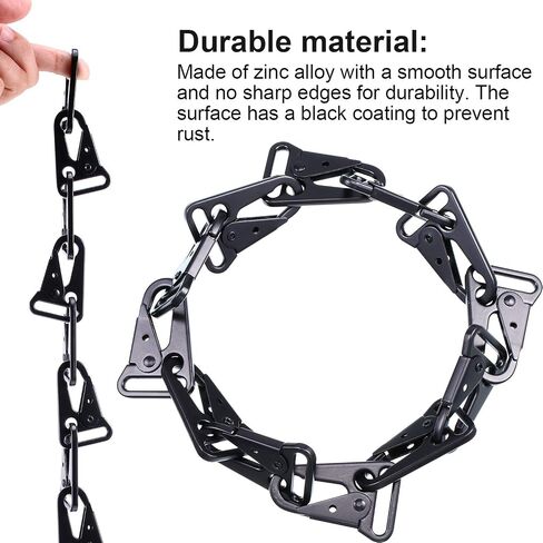 WILLBOND 12 Pieces Enlarged Mouth Clip Sling Clasp Olecranon Hook for Keychain Snap Hooks Outdoor Bag in Saudi Arabia