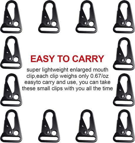 WILLBOND 12 Pieces Enlarged Mouth Clip Sling Clasp Olecranon Hook for Keychain Snap Hooks Outdoor Bag in Saudi Arabia