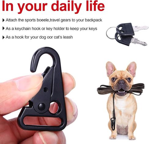 WILLBOND 12 Pieces Enlarged Mouth Clip Sling Clasp Olecranon Hook for Keychain Snap Hooks Outdoor Bag in Saudi Arabia