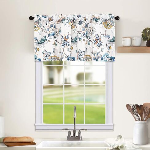 VOGOL Herbs Printed Valances for Windows Rod Pocket Window Valance for Kitchen Living Room, 52 x 18 Inches, One Panel in Kuwait