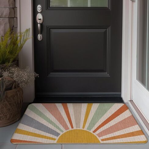 Boho Door Mat - Boho Sun Ocean Front Door Mats Outdoor, Boho Welcome Mat, Boho Bath Mat, Boho Indoor Door Mats for Entryway, Boho Bathroom Kitchen Decor, 17x30 Rug in Saudi Arabia