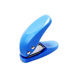 1-Hole Mini Hole Puncher, XOOBIU 1 Pack 10 Sheets Punch Capacity, White Circle Shape Single Ring Cute Handheld Hole Punches for Paper, Scrapbooks Paper, Crafts, Stationery, Bags (White)