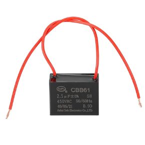 PATIKIL 2.5uF 450 V CBB61 Capacitor, 3Pcs Ceiling Fan Capacitor Motor Starting Capacitor Metalized Polypropylene Film Capacitors for Ceiling Fan Motor, Black