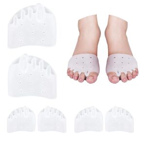 3 Pairs Metatarsal Gel Pads Ball of Foot Cushions Toe Separator Toe Spacers Big Toe Straighteners Bunion Corrector Cushion Mortons Neuroma Calluses Diabetic Feet Hammer Toe Blisters