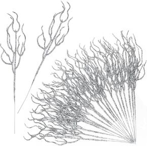 30 قطعة من فروع حشو شجرة عيد الميلاد اللامعة من لوريجن، قطع شجرة عيد الميلاد لتزيين الحرف اليدوية وسيقان لامعة وحشو مزهرية قطعة مركزية للطاولة، زينة عيد الميلاد الذهبية in Kuwait