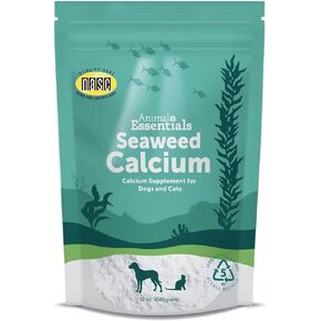 Animal Essentials Seaweed Calcium Supplement for Dogs & Cats, 12 oz (2-Pack), Iceland Seaweed Magnesium, Boron, Zinc