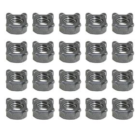 Heyous 20PCS Quarter Turn Spot Weld Nut M10 Square Carbon Steel Machine Screw for Metal Bracket and Vehicle Equipment Mounting