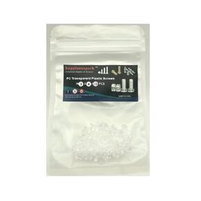 PC (Polycarbonate) Acrylic Plastic Transparent Metric Hex Nut M3 60PCS and Plain Washers M3 60PCS