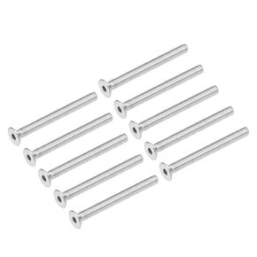 uxcell M4x30mm Flat Head Machine Screws Inner Hex Screw 304 Stainless Steel Fasteners Bolts 20Pcs