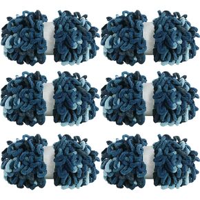 HOMBYS Bulky Loop Yarn for Finger Knitting Soft,Off The Hook Loop Yarn,No-Needle Craft Chenille Yarn for Crocheting,Christmas Tie Dye Hand-Knitting Yarn,6 Pack (9.8 yds,3.5 oz Each Skein)