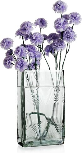 Diamond Star Decorative Vase Square Glass Vase Flower Vase for Home Table Centerpieces (Green) in Saudi Arabia