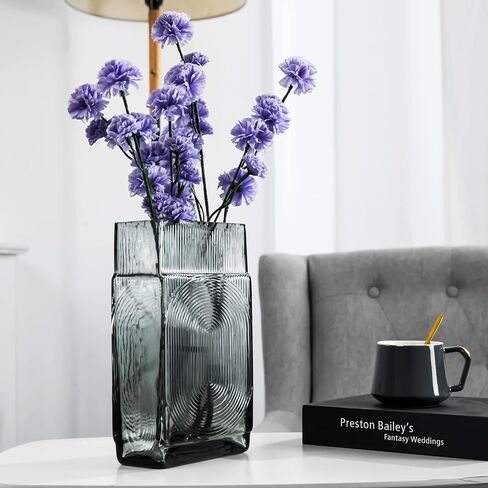 Diamond Star Decorative Vase Square Glass Vase Flower Vase for Home Table Centerpieces (Green) in Saudi Arabia