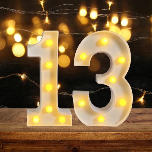 50th Birthday Decoration LED Light up Numbers, Birthday Number Sign Light for Birthday Party Decoration Night Lit Anniversary Background Home Decoration Party (Number 50, White) in Saudi Arabia