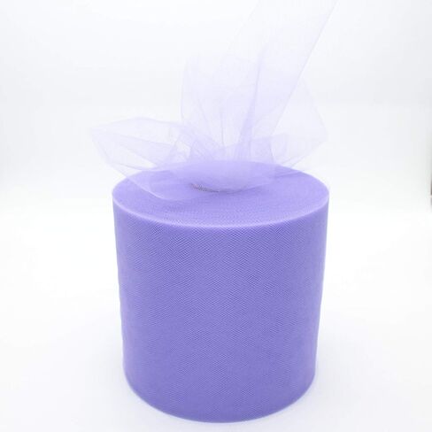 Tulle Rolls, 6 Inch Tulle Fabric Spool/Roll,Wedding Tulle Fabric Bolt Spool for Tutu Skirt Crafting Favors Pew Bow Party Decorations (6“ x 100 Yards, White) in Kuwait