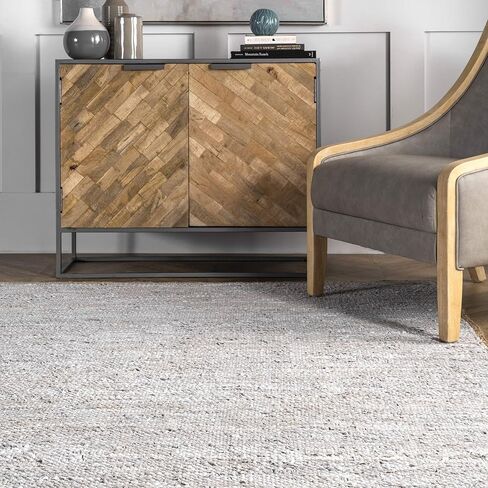 nuLOOM Sabby Hand Woven Leather Flatweave Runner Rug, 2' x 6', Blue in Saudi Arabia