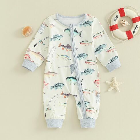 Newborn Baby Boy Girl Romper Cute 3 6 12 18 Months Infant Fall Clothes Diagonal Zip-up Jumpsuit Outfit in Saudi Arabia