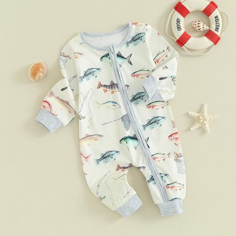 Newborn Baby Boy Girl Romper Cute 3 6 12 18 Months Infant Fall Clothes Diagonal Zip-up Jumpsuit Outfit in Saudi Arabia