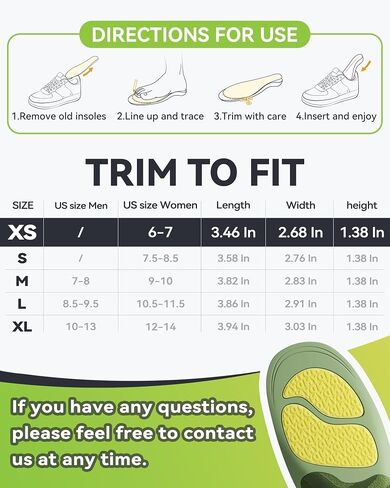 Arch Support Inserts, DynWalker Metatarsal Pads,Relief Plantar Fasciitis,Flat Feet,Overpronation,Heel Bone Spur,Green,S in Saudi Arabia