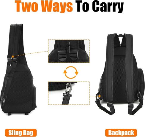 Cwatcun 2-in-1 Sling/Backpack, USB Camera Bag for DSLR/Mirrorless in Saudi Arabia