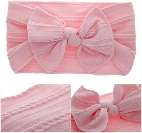 Baby Girls Bow Flora Headband Baby Turban Knotted Elastic Headwrap for Newborn Infant Toddler Hair Accessories in Kuwait