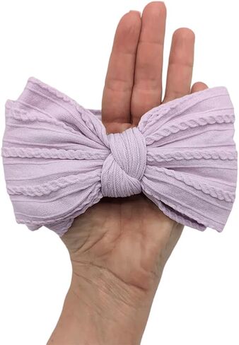 Baby Girls Bow Flora Headband Baby Turban Knotted Elastic Headwrap for Newborn Infant Toddler Hair Accessories in Kuwait