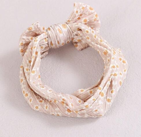 Baby Girl Bow Flora Headband Elastic Hair Turban for Newborn Infant Toddler in Saudi Arabia