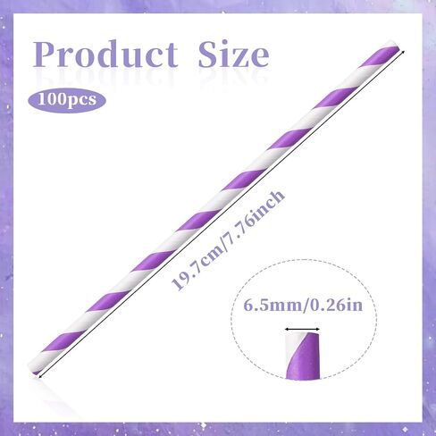 100 Pcs Orange Straws,7.76 inch Disposable Drinking Straws Orange Striped Paper Straws for Drinking Baby Gender Reveal Party Restaurant Juice, Coffee Cold Drinks, Dessert and DIY Decoration in Saudi Arabia