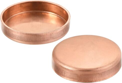 MECCANIXITY Copper End Cap Pipe Fitting Sweat Plug Connection 38mm(1.5") ID for Water Pipe Plumbing, Pack of 2 in Saudi Arabia