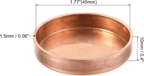 MECCANIXITY Copper End Cap Pipe Fitting Sweat Plug Connection 38mm(1.5") ID for Water Pipe Plumbing, Pack of 2 in Saudi Arabia