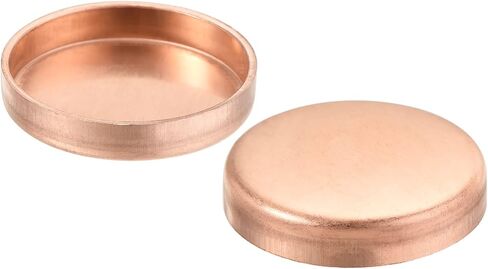 MECCANIXITY Copper End Cap Pipe Fitting Sweat Plug Connection 38mm(1.5") ID for Water Pipe Plumbing, Pack of 2 in Saudi Arabia