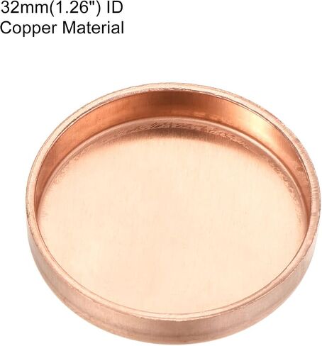 MECCANIXITY Copper End Cap Pipe Fitting Sweat Plug Connection 38mm(1.5") ID for Water Pipe Plumbing, Pack of 2 in Saudi Arabia
