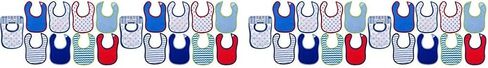 Luvable Friends Unisex Baby Cotton Terry Bibs, Boy Solid, One Size in Kuwait