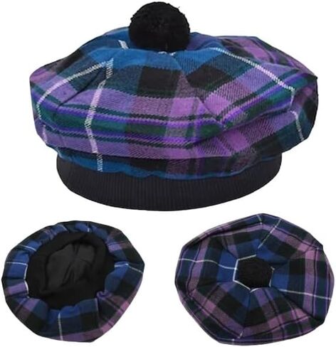 Scottish Hat Tam o' Shanter Tammy Jimmy Flat Bonnet in various tartans in Saudi Arabia