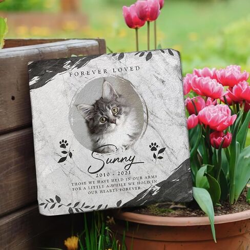 Pawfect House Pet Memorial Stones for Cats, Loss of Cats Sympathy Gift, Cemetery Decorations for Grave, Pet Loss Gifts Memorial Stones, Personalized Memorial Stone, Cat Memorial Gifts for Cat Lovers in Kuwait