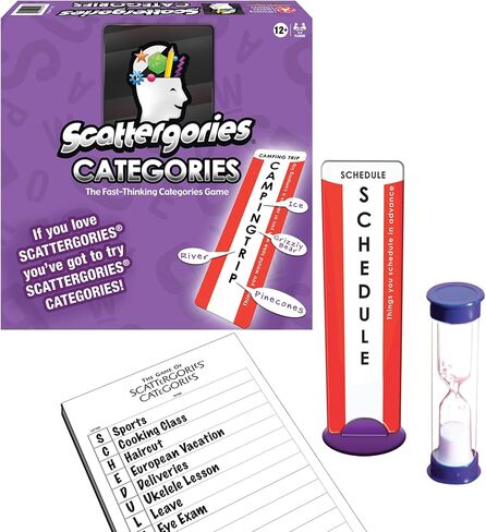 فئات Scattergories - دوران ممتع على اللعبة الأصلية السريعة التفكير - 2 أو أكثر من اللاعبين - للأعمار من 12 سنة فما فوق بدون WMG 1142 in Kuwait