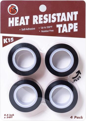 K15 Heat Tape - Professional Heat Press Tape for Vinyl Sublimation Heat Sublimation Heat Transfer, Oxidation and High Temperature Resistance Residue Free - 2Pack, 0.4 inch x 54FT in Kuwait