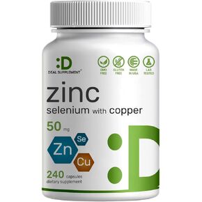 2 Pack of Eagleshine Vitamins Zinc 50mg with Vitamin C & Quercetin, 4-1 Zinc Complex, 480 Capsules, Elemental Zinc for Immune Support- Premium Zinc Quercetin Supplements