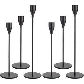 The Best Organized Set of 6 Gold Candlestick Holders Candle Holder Taper Decorative for Home Decor, Wedding, Dinning, Party, Anniversary (Gold) (Can_3)