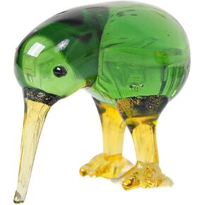 Veemoon White Decor Crystal Birds Figurines Handmade Glass Parrot Art Glass Blown Animal Figurine Miniature Bird Figurine Collectible Figurines Ornament Dining Table Decor