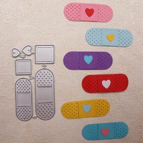 Scrapbooking Die-Cuts, Happy Birthday Ballon Metal Cutting Dies for Card Making, Paper Craft Punch Template, Background Embossing Stencils, DIY Album Décor (6 Pcs Mini Cakes-11.2x9.9cm)
