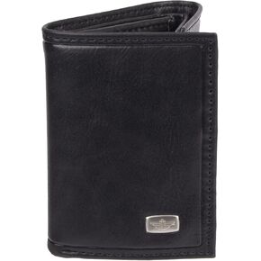 Dockers Men's RFID Extra Capacity Trifold Wallet with Zipper, Brown, One Size