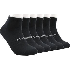 Unisex Women's Comfort Low Cut Ankle Quarter Socks with Arch Support 6 Pack