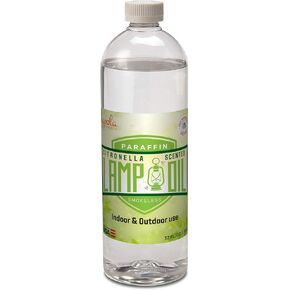Citronella Lamp Oil, 32 Ounces - Smokeless Insect and Mosquito Repellent Scented Paraffin Fluid for Indoor and Outdoor Lamp, Lantern and Oil Candle Use - by Hyoola
