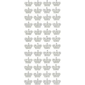 Homeford Royal Crown Rhinestone Stickers, 3/4-Inch, 48-Count (Gold)