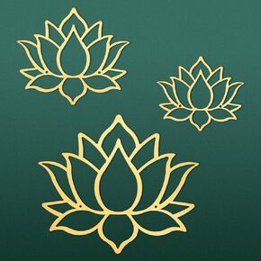 3 Pieces Metal Lotus Flower Wall Decor Black Lotus Wall Art Hollow Out Lotus Flower Wall Signs Metal Flower Hanging Wall Silhouette for Bedroom Bathroom Kitchen Office Garden Hotel Decorations