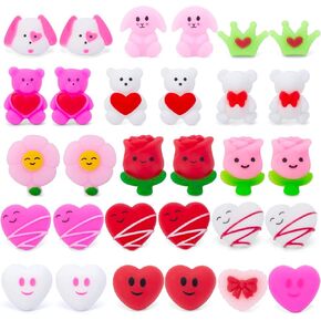 LovesTown 30 قطعة ألعاب الإجهاد Kawaii، ألعاب الديناصورات Mochi ألعاب صغيرة تململ للأطفال هدايا هدايا الحفلات